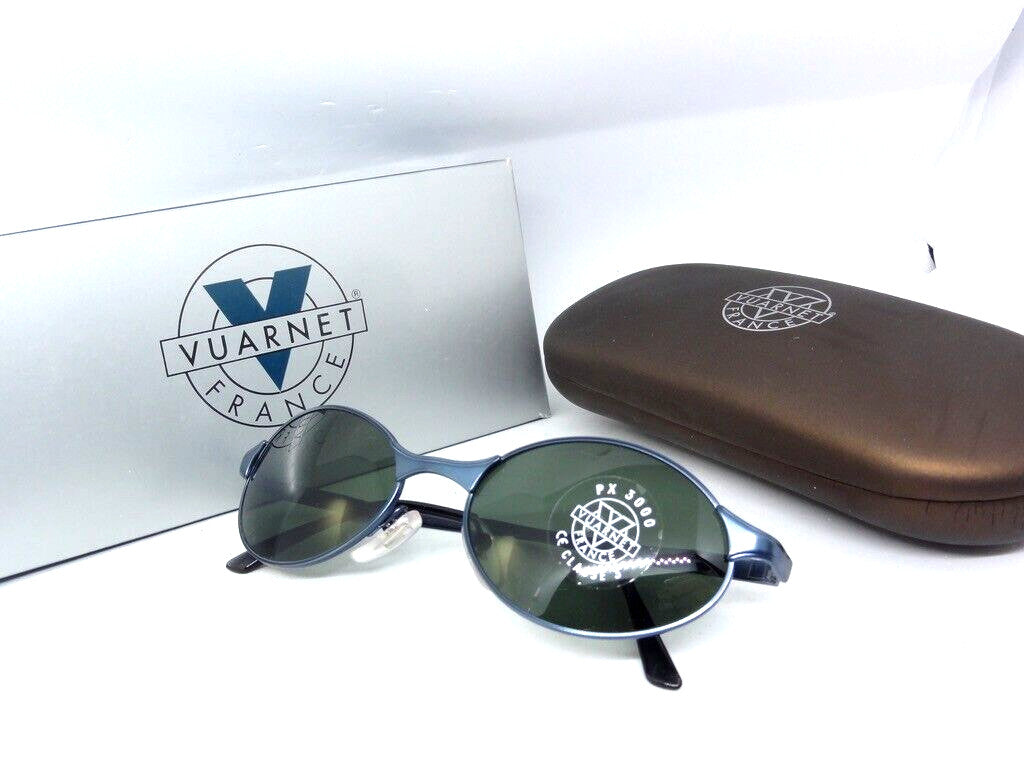 VUARNET 055 3055 GREY BLUE VINTAGE SUNGLASSES 90S PX 3000  FRANCE NEW IN BOX