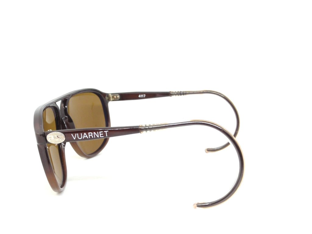VUARNET 3117 BROWN  117  VINTAGE  80S SUNGLASSES  PX 2000 CABLE HOOK TEMPLE