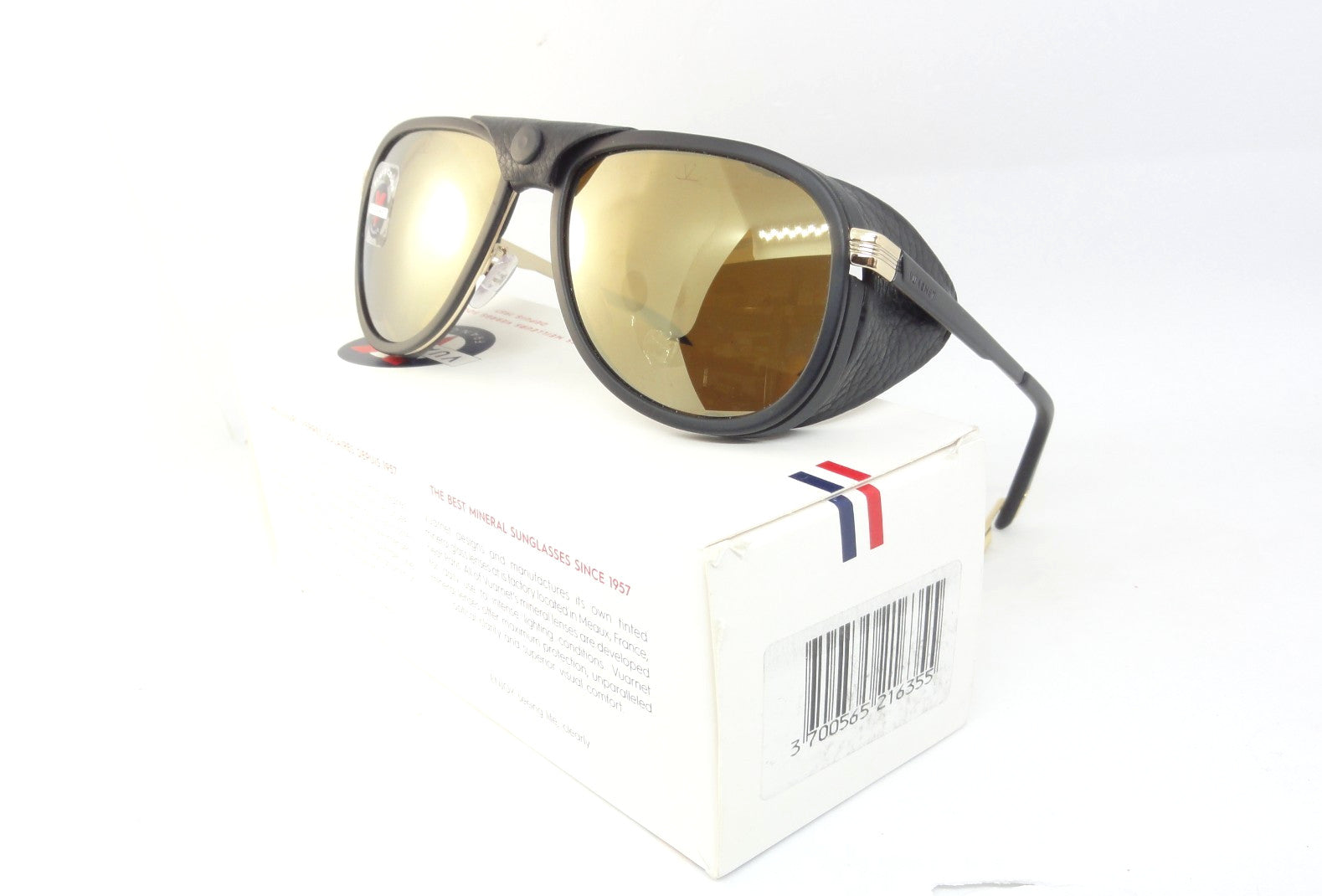VUARNET VL 1315 0008 2124  GLACIER SUNGLASSES PURE BROWN GOLD FLASH MINERAL LENS
