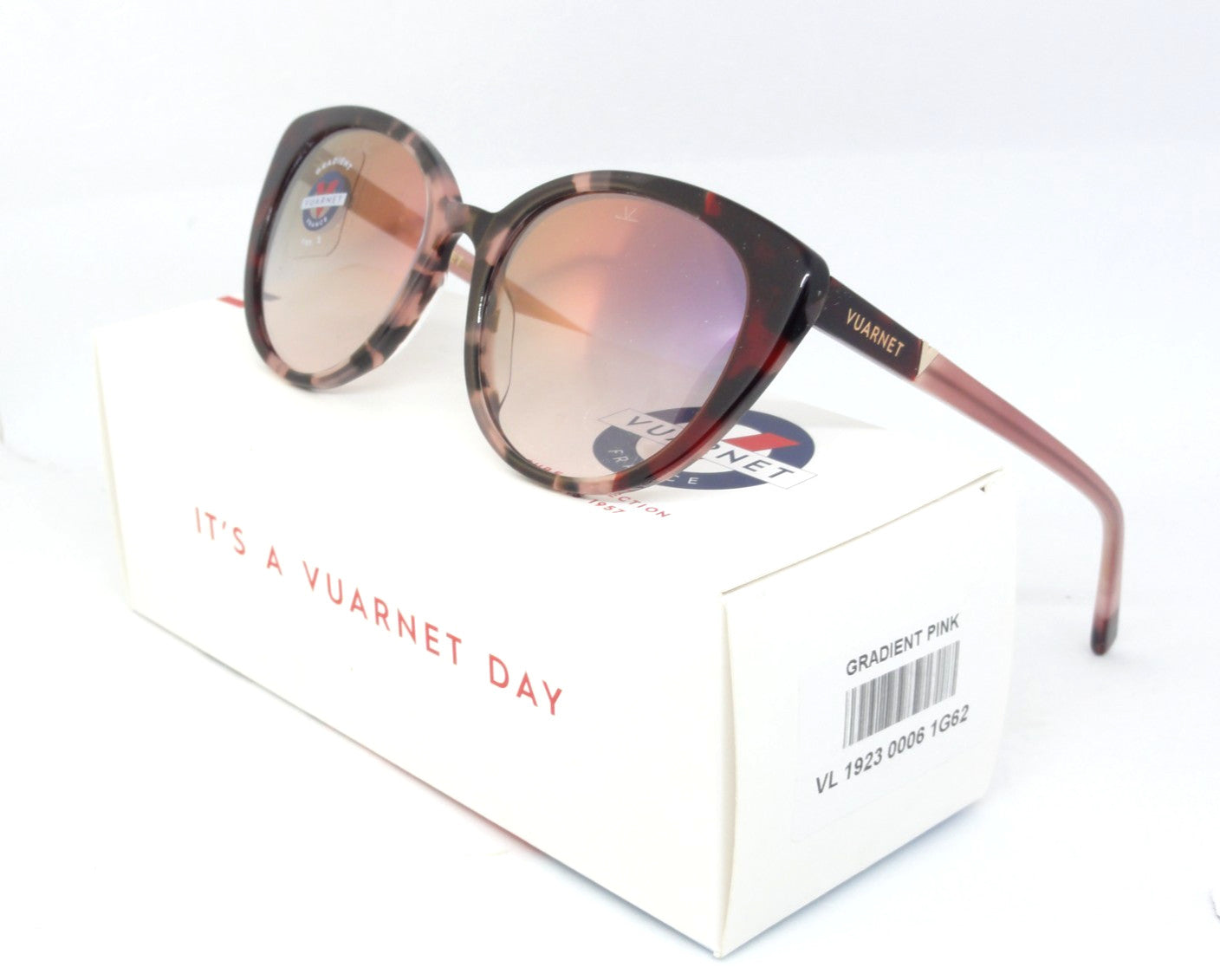 VUARNET  SUNGLASSES VL 1923 0006 1G62 WOMEN SUNGLASSES GRADIENT PINK LENS