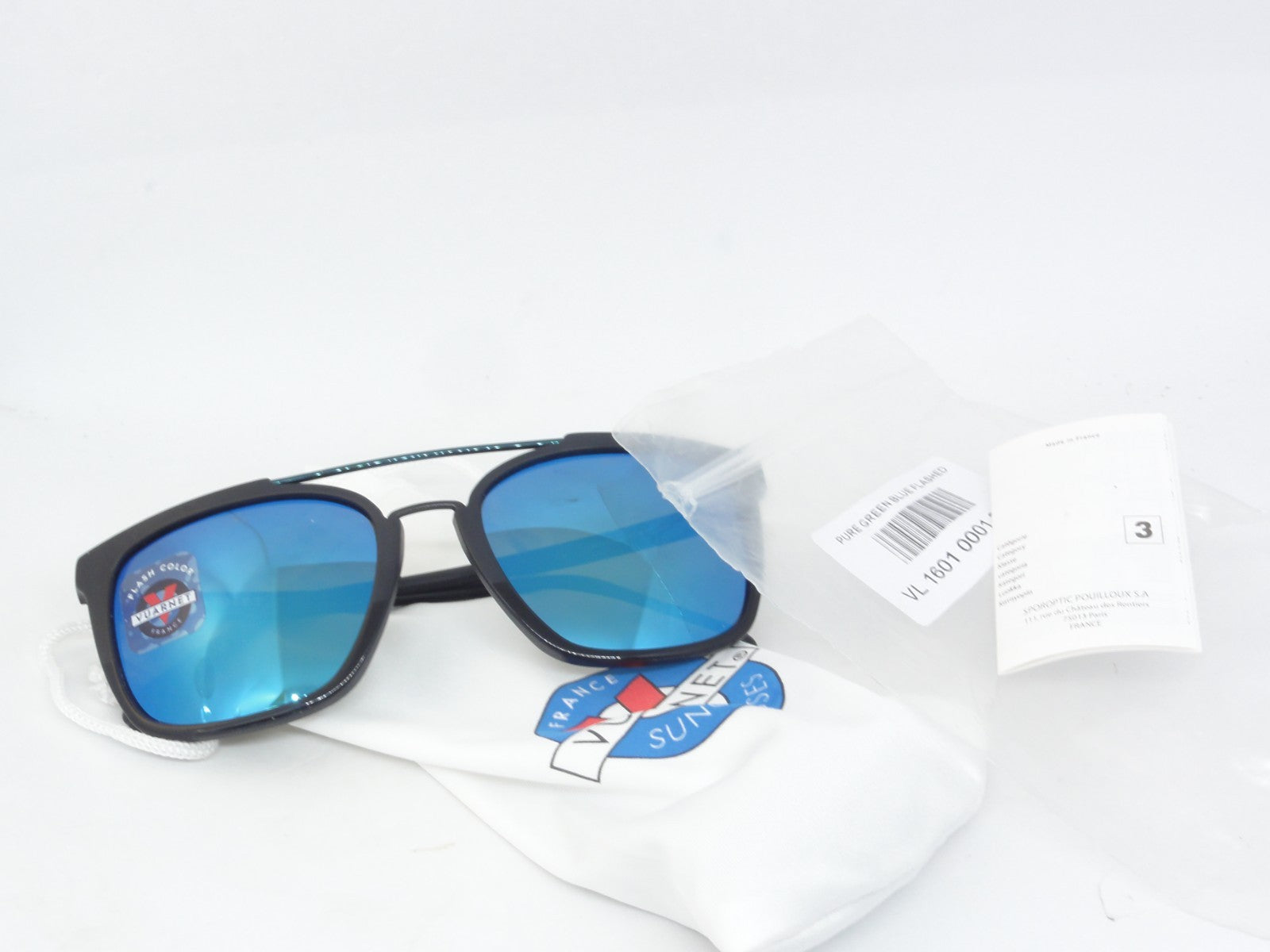 VUARNET SUNGLASSES VL 1601 0001 3126 BLUE FLASH